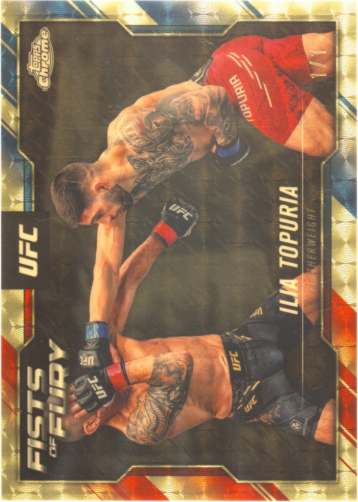 2025 Topps Chrome UFC SuperFractor Ilia Topuria #FOF-2 /1