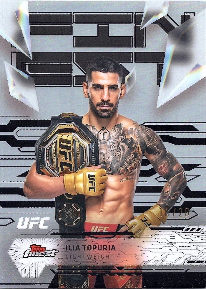 2025 Topps Finest UFC Black Refractor Ilia Topuria #115 /20