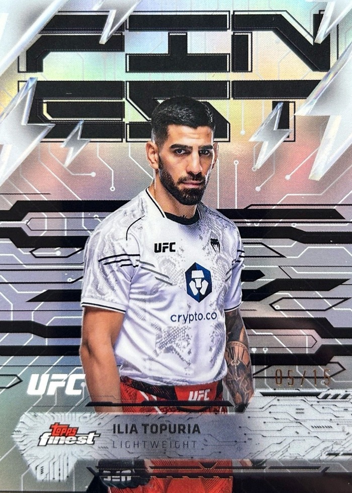2025 Topps Finest UFC Black Refractor Ilia Topuria #241 /15