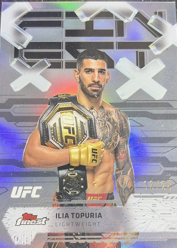 2025 Topps Finest UFC Black Refractor Ilia Topuria #43 /25
