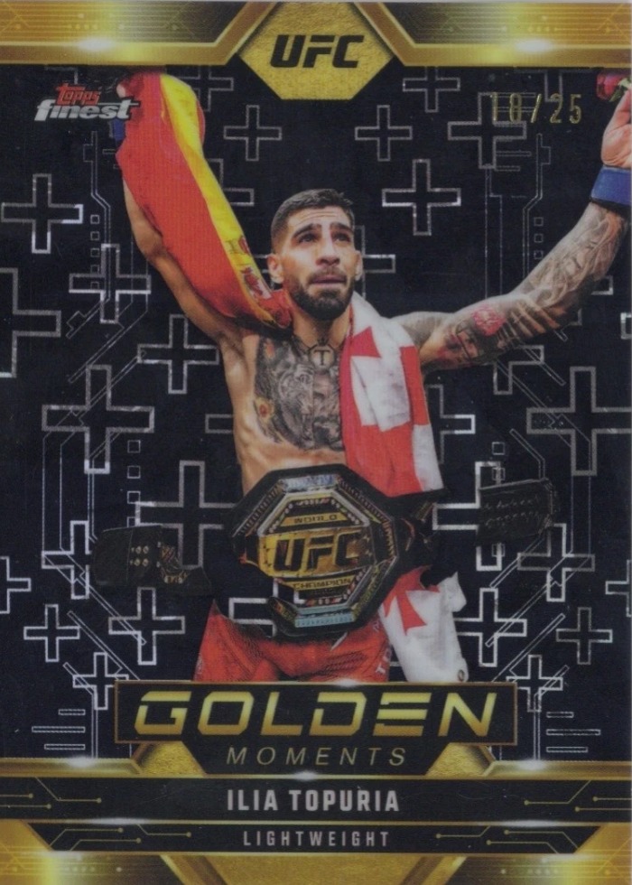 2025 Topps Finest UFC Black Refractor Ilia Topuria #GM-16 /25