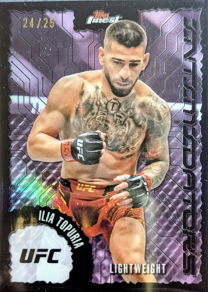 2025 Topps Finest UFC Black Refractor Ilia Topuria #IT-3 /25