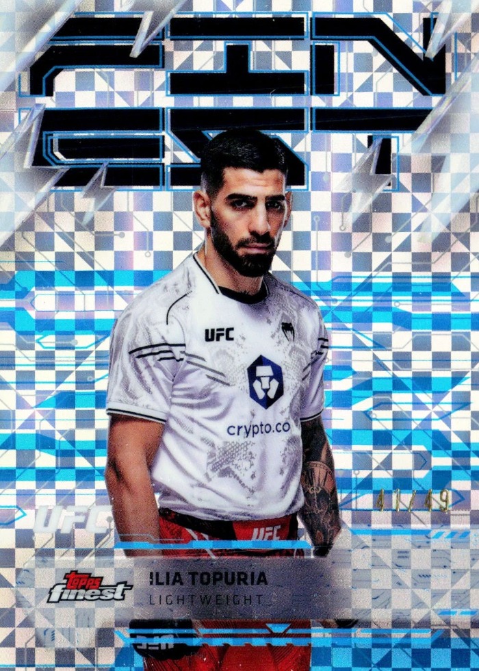 2025 Topps Finest UFC Blue Checkerboard Ilia Topuria #241 /49
