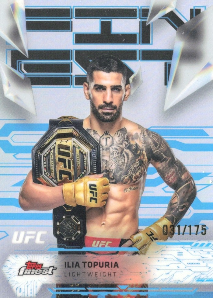 2025 Topps Finest UFC Blue Refractor Ilia Topuria #115 /175
