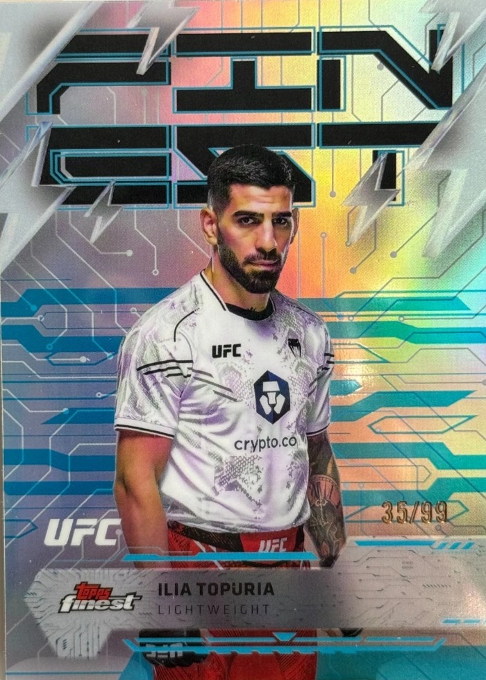 2025 Topps Finest UFC Blue Refractor Ilia Topuria #241 /99