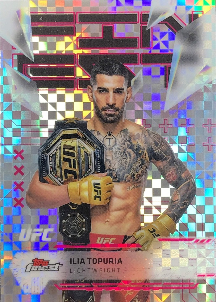 2025 Topps Finest UFC Checkerboard Refractor Ilia Topuria #115