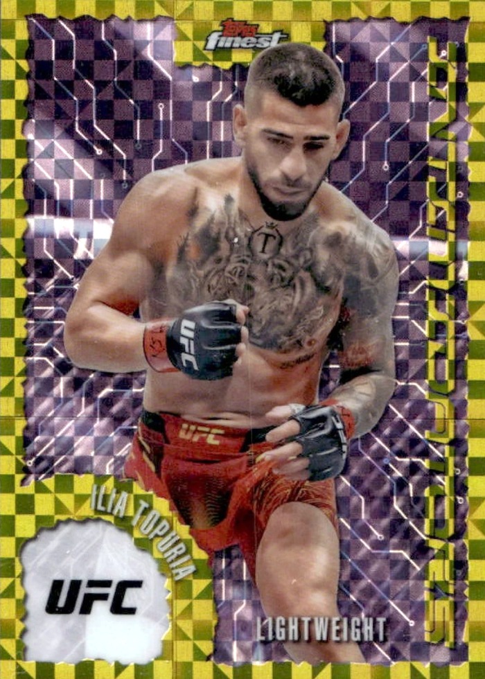 2025 Topps Finest UFC Checkerboard Refractor Ilia Topuria #IT-3