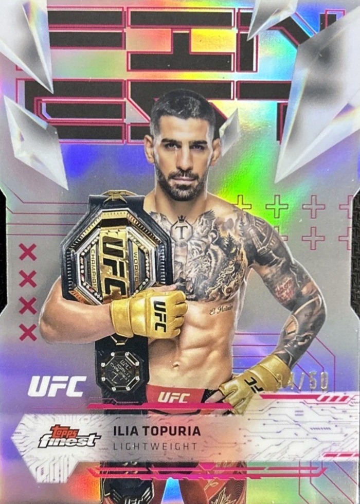 2025 Topps Finest UFC Die Cut Refractor Ilia Topuria #115 /50