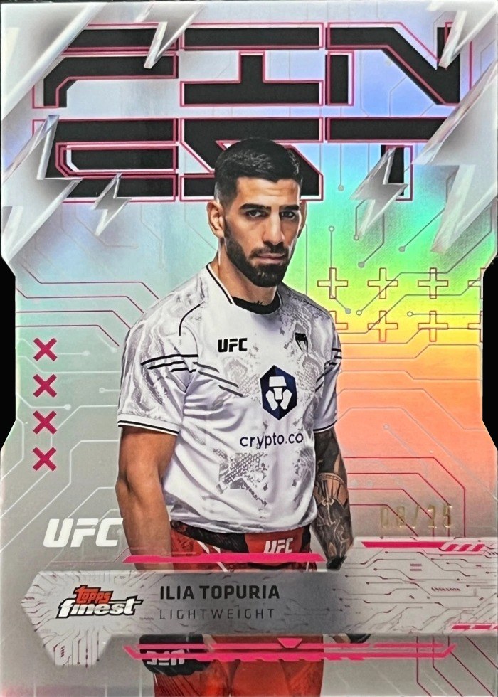 2025 Topps Finest UFC Die Cut Refractor Ilia Topuria #241 /25