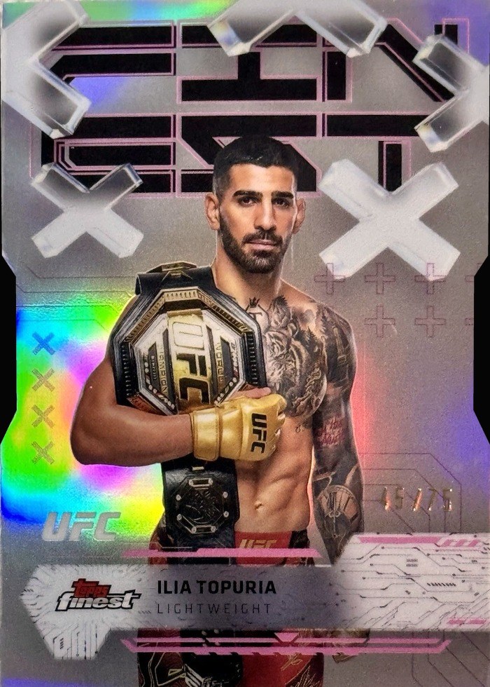 2025 Topps Finest UFC Die Cut Refractor Ilia Topuria #43 /75