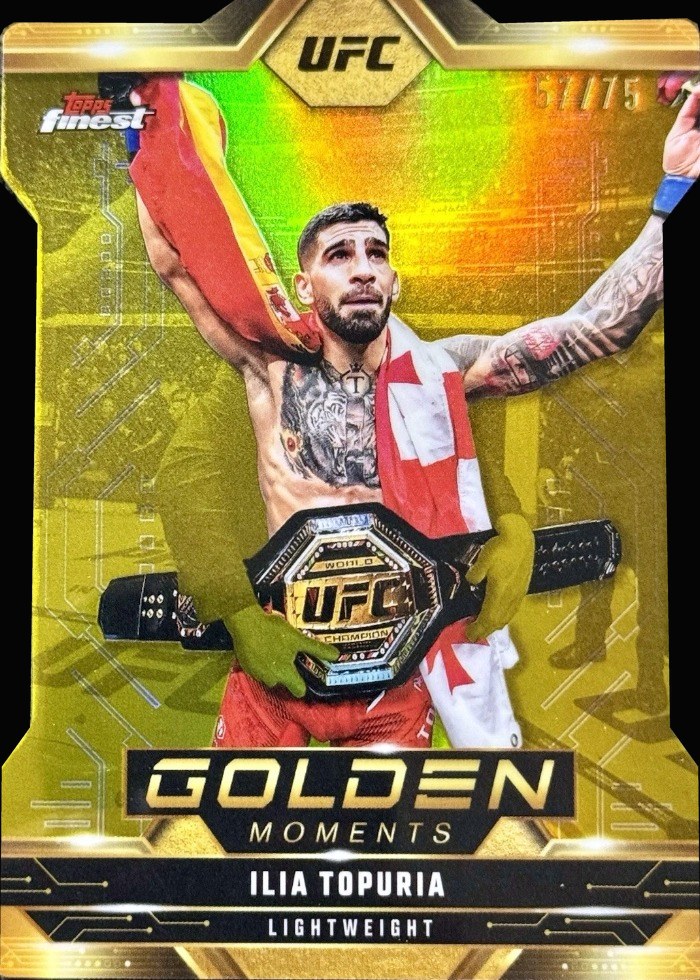 2025 Topps Finest UFC Die-Cut Refractor Ilia Topuria #GM-16 /75
