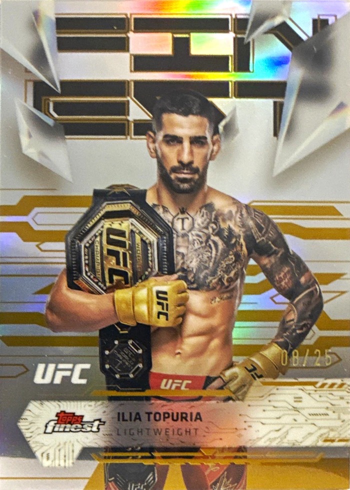 2025 Topps Finest UFC Gold Refractor Ilia Topuria #115 /25