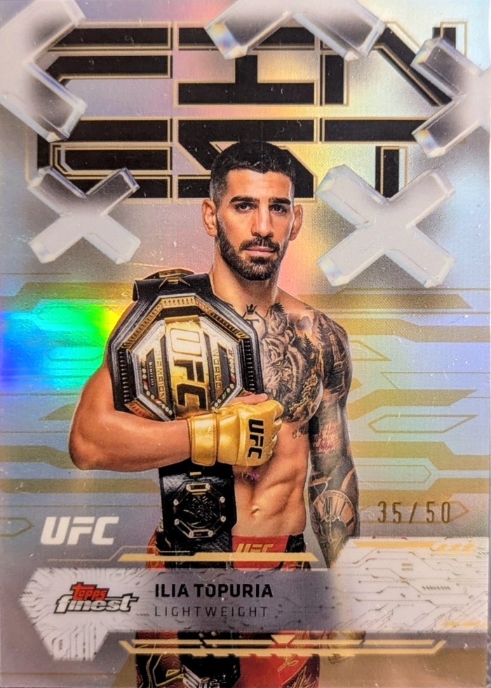 2025 Topps Finest UFC Gold Refractor Ilia Topuria #43 /50