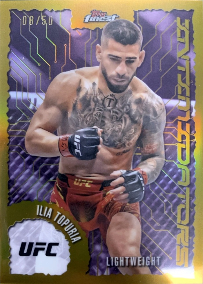 2025 Topps Finest UFC Gold Refractor Ilia Topuria #IT-3 /50