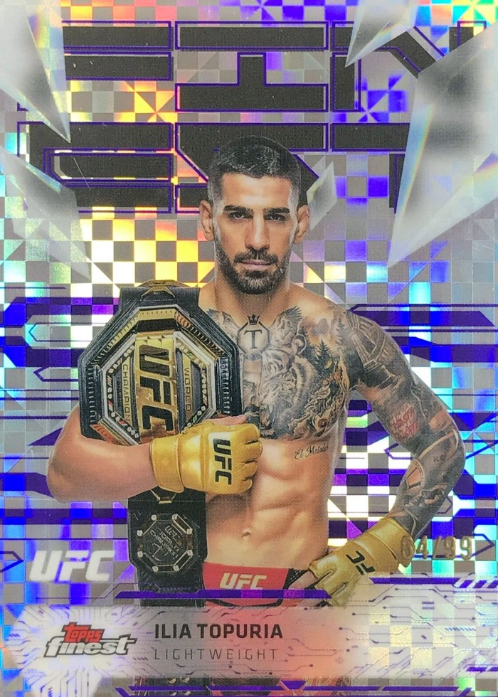 2025 Topps Finest UFC Purple Checkerboard Ilia Topuria #115 /99