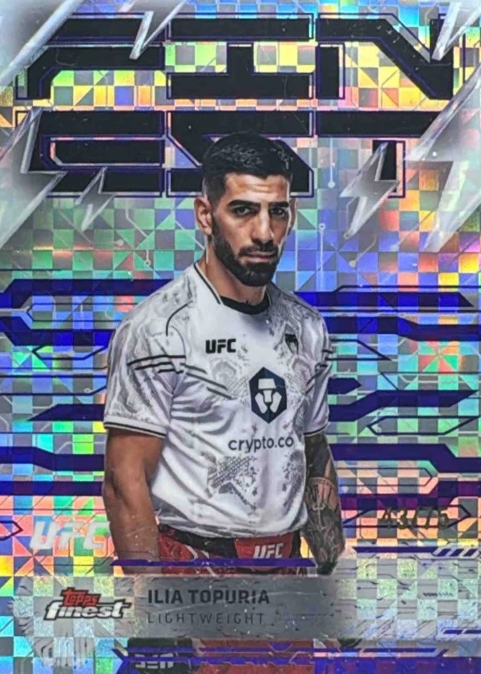 2025 Topps Finest UFC Purple Checkerboard Ilia Topuria #241 /75