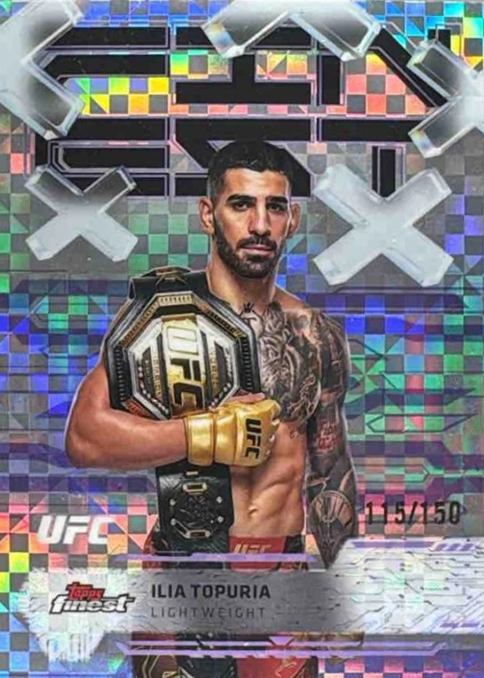 2025 Topps Finest UFC Purple Checkerboard Ilia Topuria #43 /150