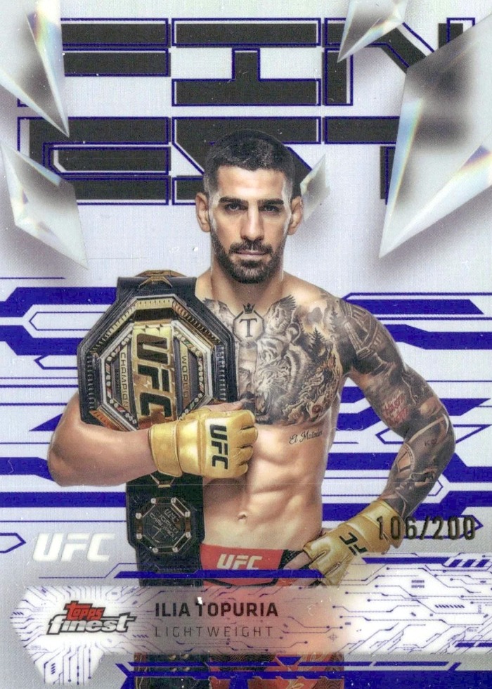 2025 Topps Finest UFC Purple Refractor Ilia Topuria #115 /200