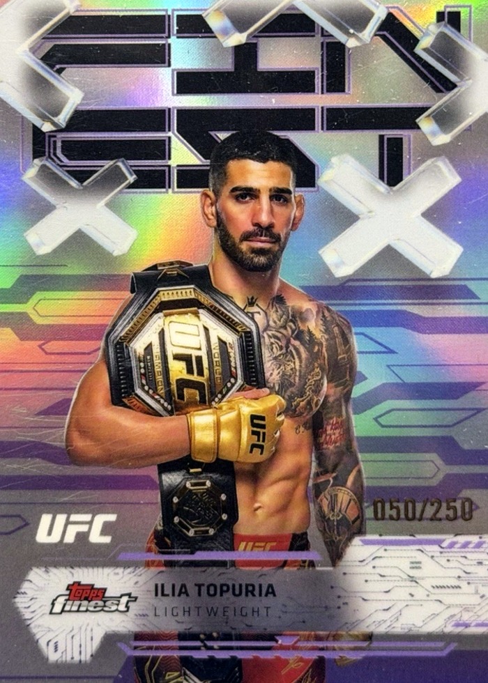 2025 Topps Finest UFC Purple Refractor Ilia Topuria #43 /250