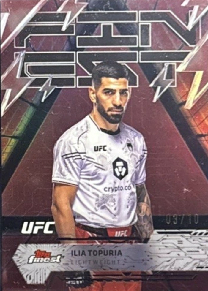 2025 Topps Finest UFC Red/Black Vapor Refractor Ilia Topuria #241 /10
