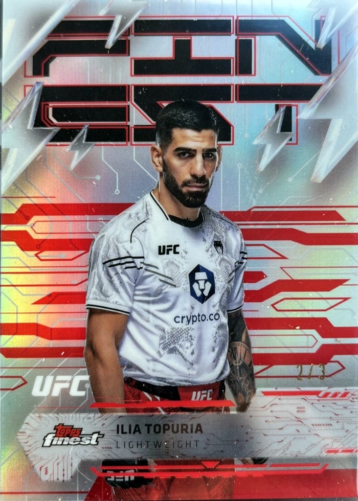 2025 Topps Finest UFC Red Refractor Ilia Topuria #241 /3