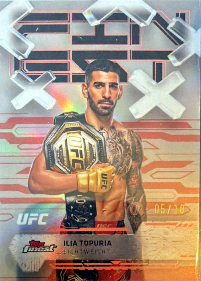 2025 Topps Finest UFC Red Refractor Ilia Topuria #43 /10