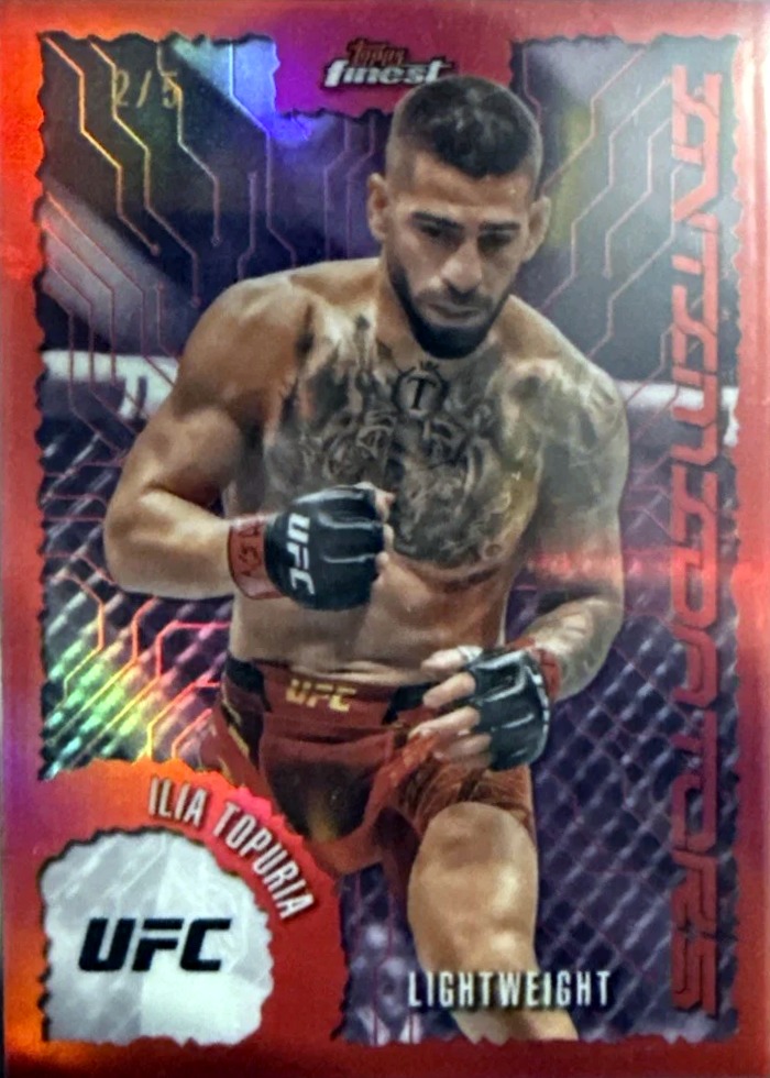 2025 Topps Finest UFC Red Refractor Ilia Topuria #IT-3 /5