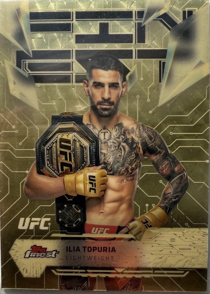 2025 Topps Finest UFC Superfractor Ilia Topuria #115 /1