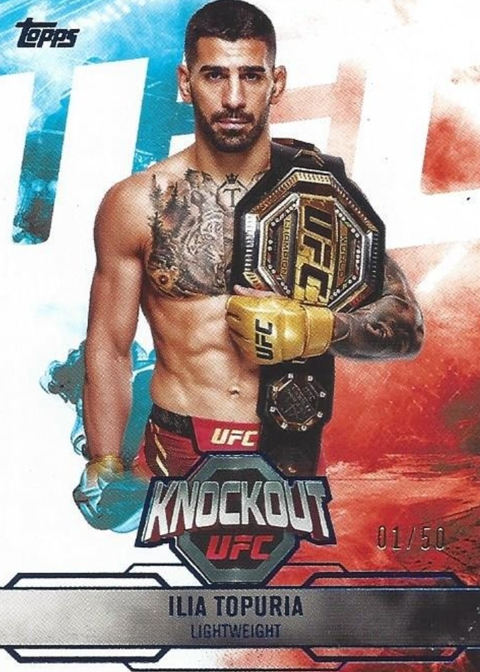 2025 Topps Knockout UFC Blue Ilia Topuria #69 /50