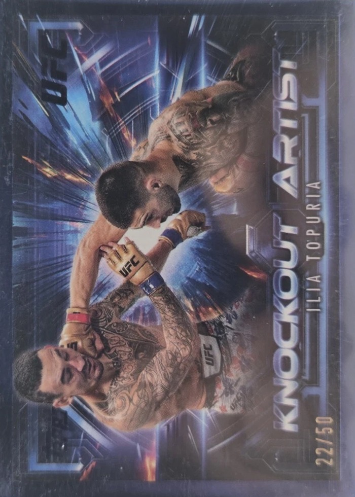 2025 Topps Knockout UFC Blue Ilia Topuria #KA-21 /50