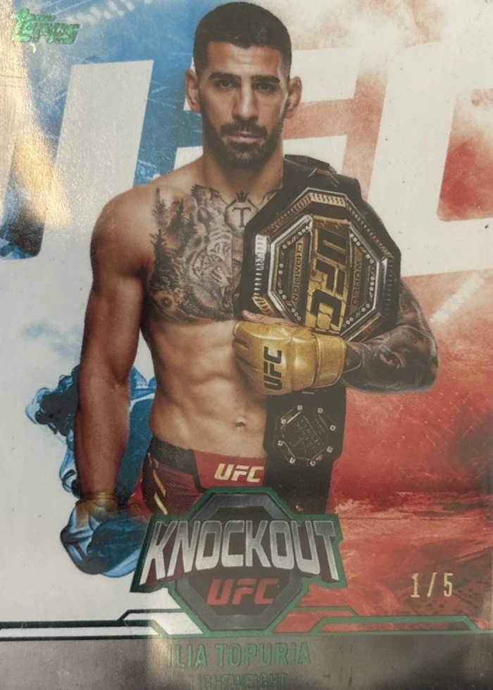 2025 Topps Knockout UFC Emerald Ilia Topuria #69 /5