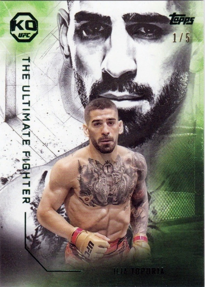 2025 Topps Knockout UFC Emerald Ilia Topuria #UF-9 /5