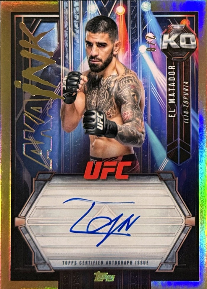 2025 Topps Knockout UFC Gold Ilia Topuria #AKA-IT /8