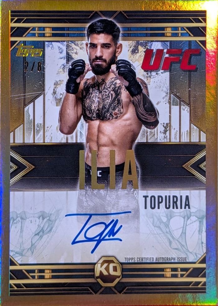2025 Topps Knockout UFC Gold Ilia Topuria #TB-IT /8