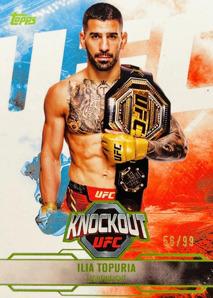 2025 Topps Knockout UFC Lime Green Ilia Topuria #69 /99