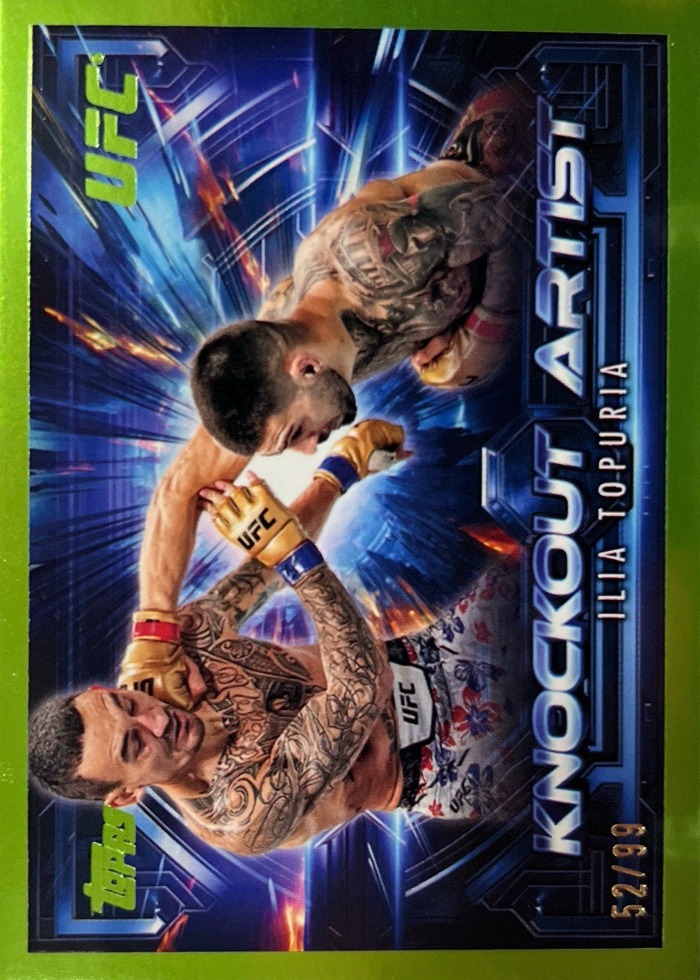 2025 Topps Knockout UFC Lime Green Ilia Topuria #KA-21 /99