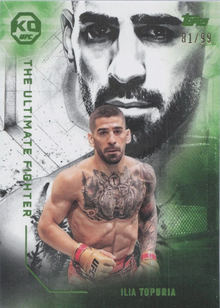 2025 Topps Knockout UFC Lime Green Ilia Topuria #UF-9 /99