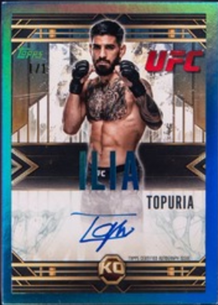 2025 Topps Knockout UFC Platinum Ilia Topuria #TB-IT /1