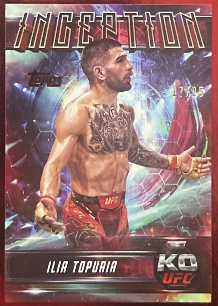 2025 Topps Knockout UFC Red Ilia Topuria #IN-26 /25