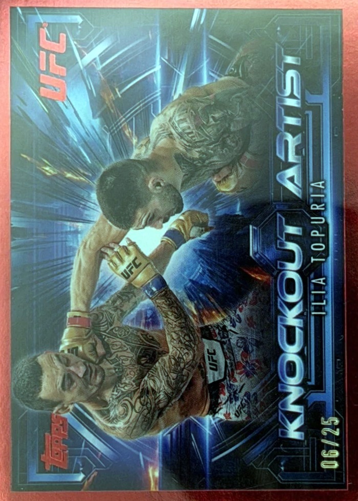 2025 Topps Knockout UFC Red Ilia Topuria #KA-21 /25