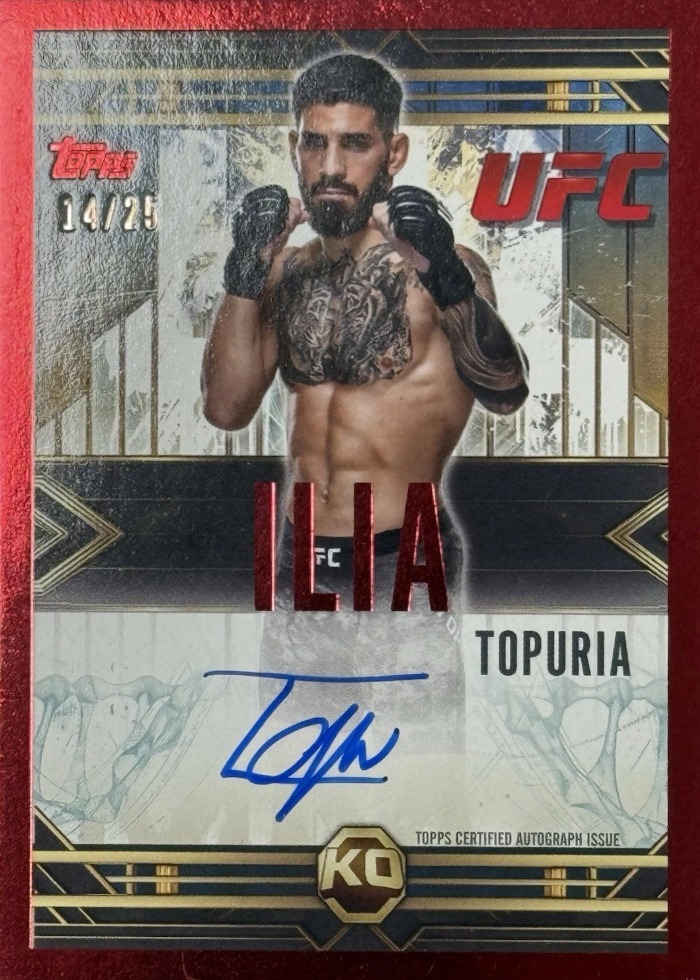2025 Topps Knockout UFC Red Ilia Topuria #TB-IT /25
