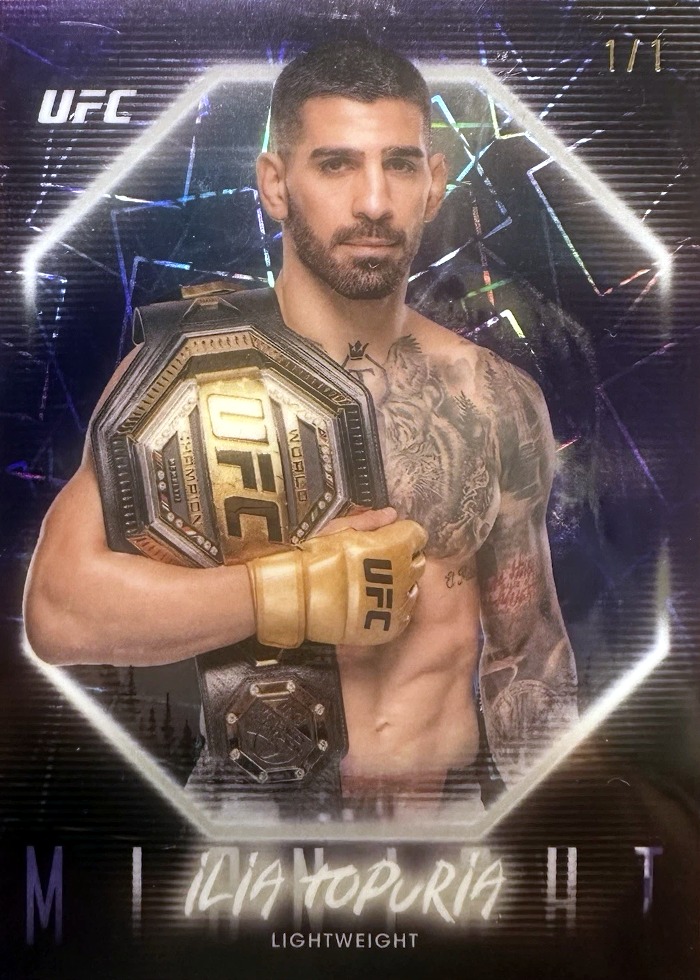2025 Topps Midnight UFC Black Light Ilia Topuria #11 /1