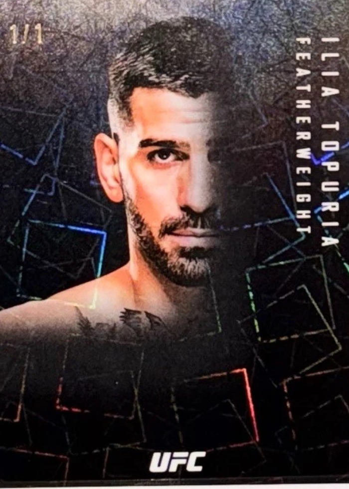 2025 Topps Midnight UFC Black Light Ilia Topuria #TL-13 /1