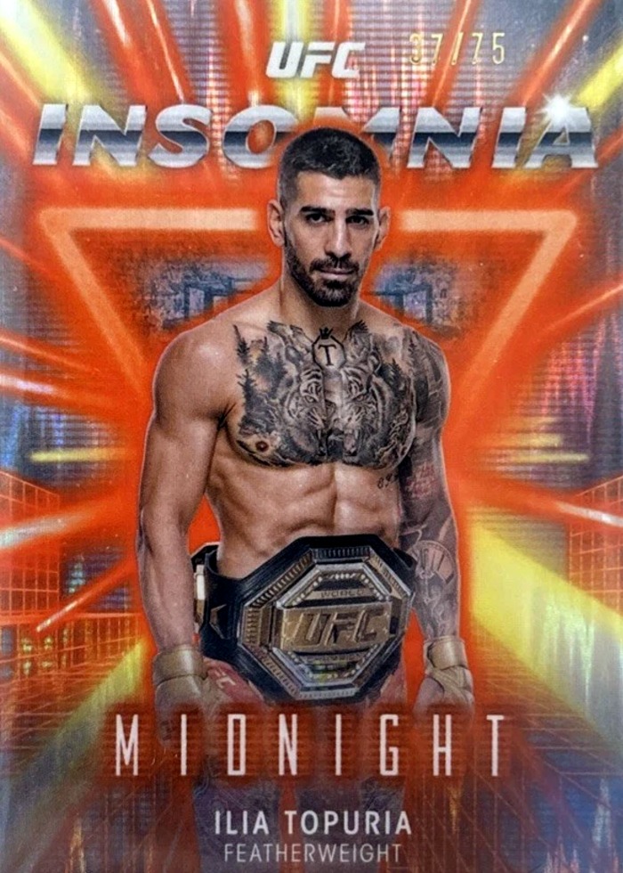 2025 Topps Midnight UFC Dusk Ilia Topuria #IN-24 /75