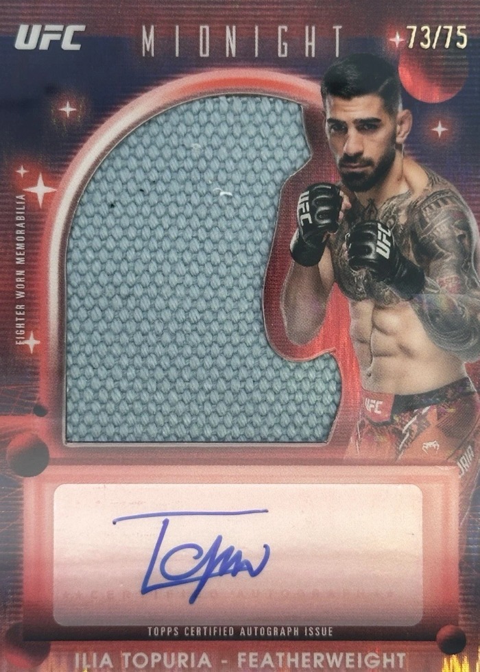 2025 Topps Midnight UFC Dusk Ilia Topuria #VRA-IT /75