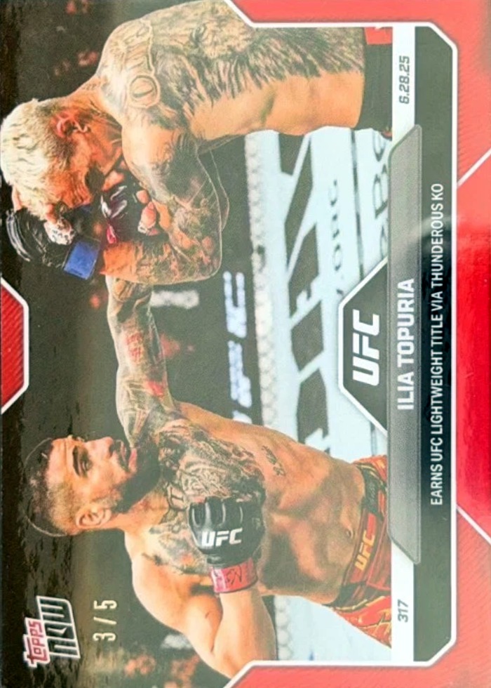 2025 UFC Topps NOW Red Foil Ilia Topuria #18 /5