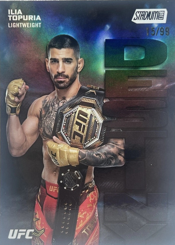 2025 Topps Stadium Club UFC Black Ilia Topuria #DD-6 /99