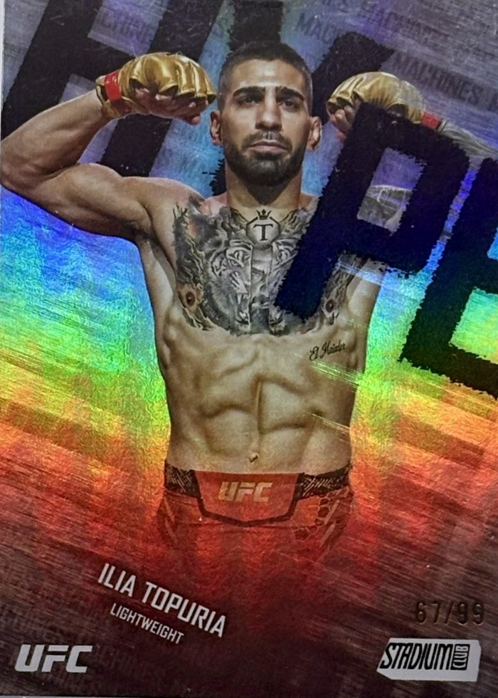 2025 Topps Stadium Club UFC Black Ilia Topuria #HM-1 /99