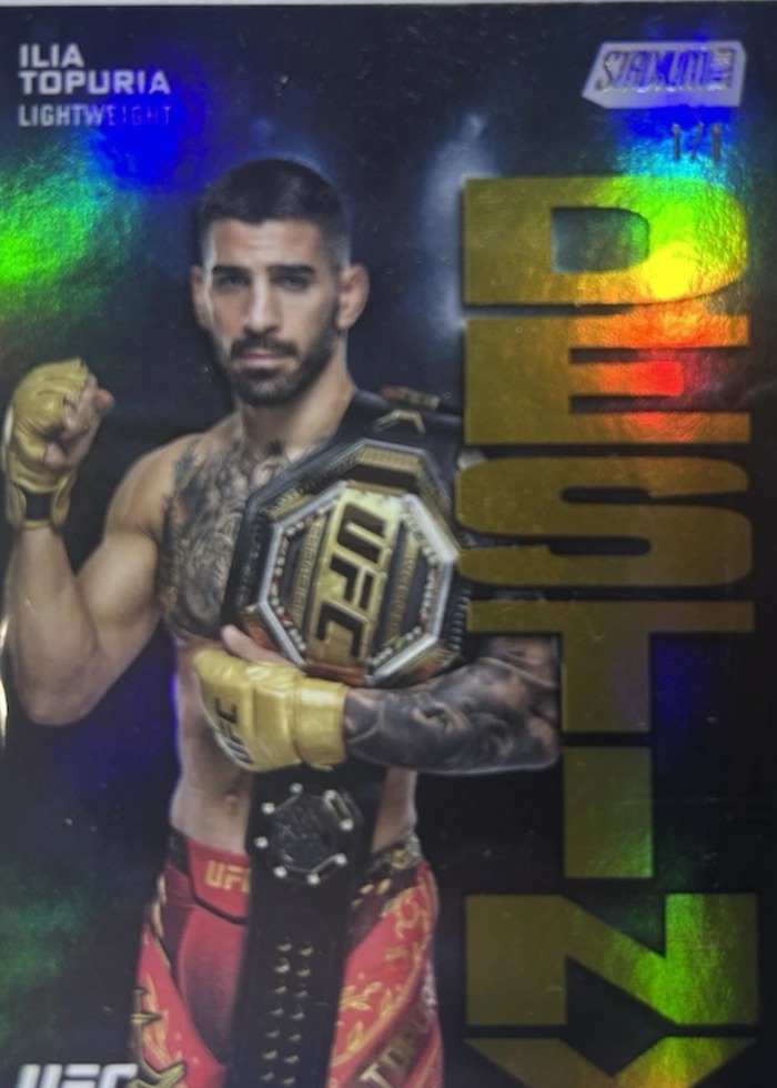 2025 Topps Stadium Club UFC Gold Rainbow Ilia Topuria #DD-6 /1
