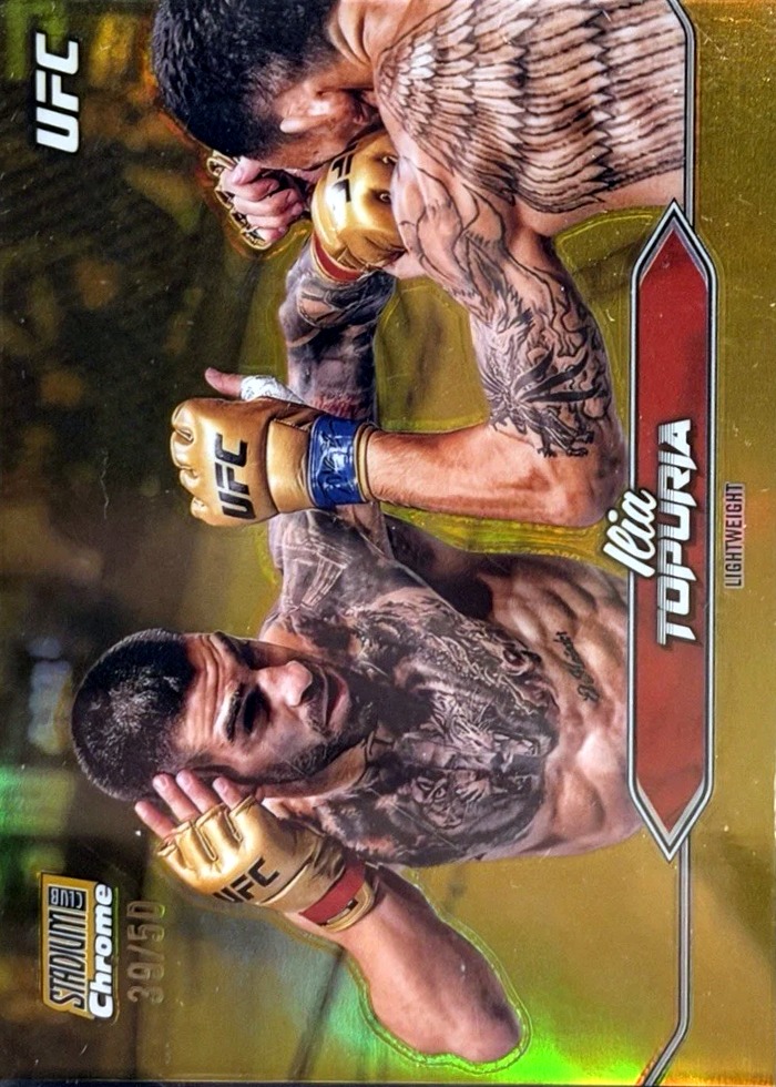 2025 Topps Stadium Club UFC Gold Refractor Ilia Topuria #C-23 /50